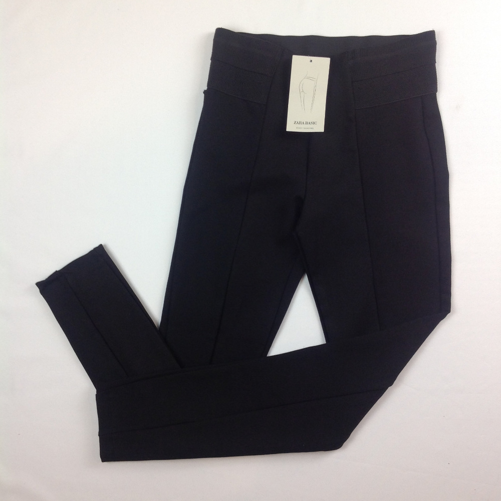 Zara Black Basic Body Shaping Pants Size Small
